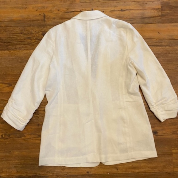 Michael Kors White Linen Blazer Jacket - Picture 4 of 4
